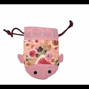 Daiso Japan Pink Goldfish Drawstring  Pouch